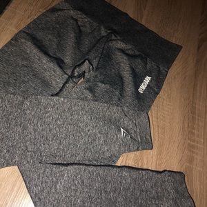 GYMSHARK ADAPT MARL SEAMLESS LEGGINGS (black)